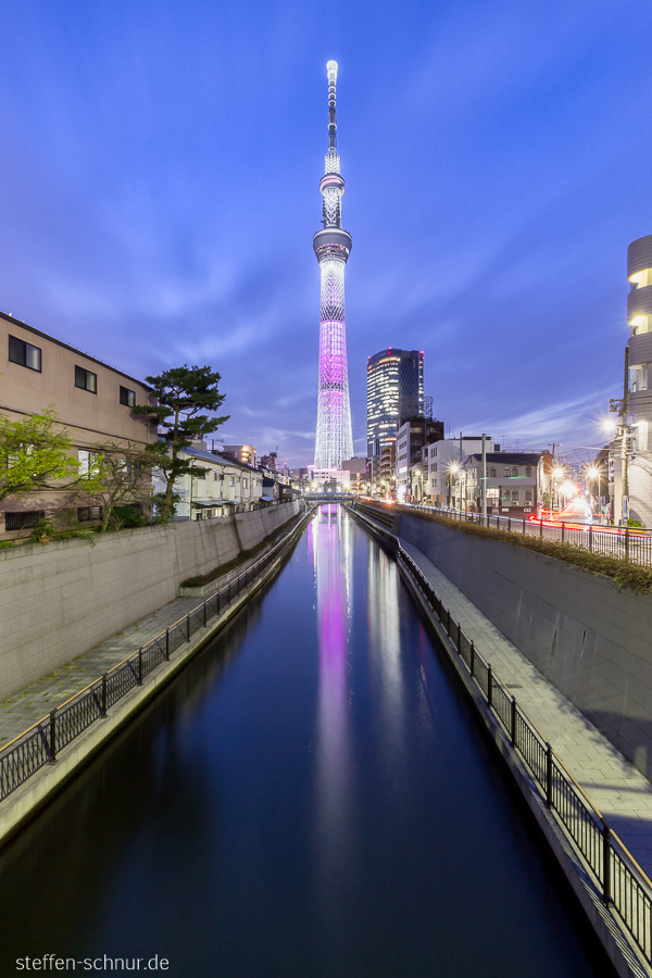 Skytree Tokio Japan Fluss