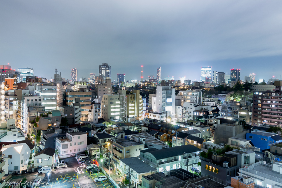 Skyline Panoramasicht Tokio Japan Großstadt Hochhäuser Häusermeer
