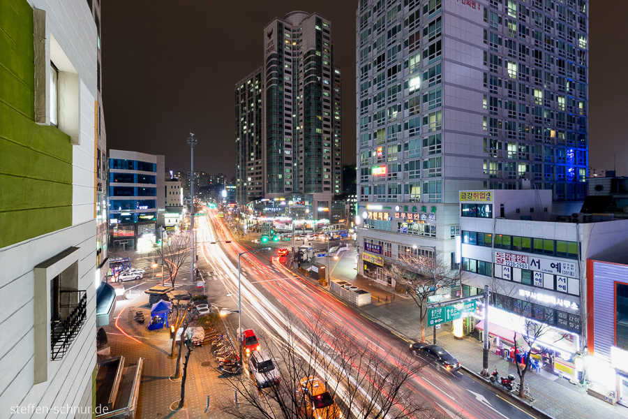 Autos Seoul Südkorea Fenster Großstadt Strasse erhöhte Sicht