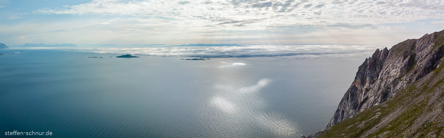 Senja Meer Norwegen Panorama Sonnenstrahlen
