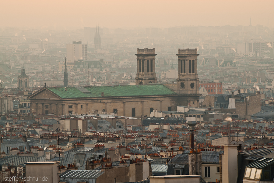 Pfarrkirche Saint-Vincent-de-Paul Kirche Paris Frankreich Architektur Dächer Panorama