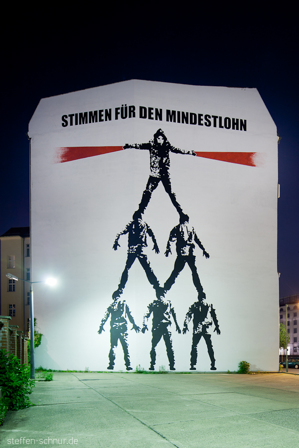 Schiffbauerdamm Mitte Berlin Deutschland Kunst Stimmen für den Mindestlohn
