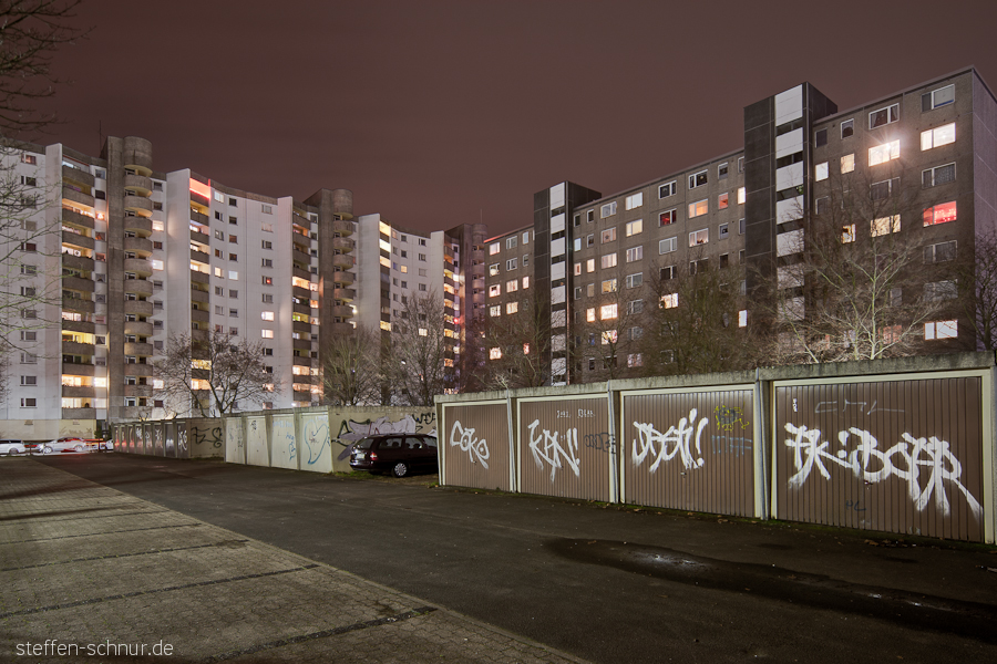 garage
 Gropiusstadt
 Berlin
 Germany
 architecture
 building made with precast concrete slabs
 Sad
