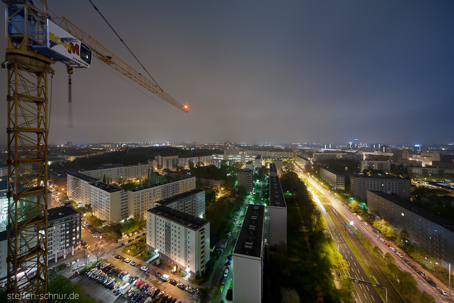 Mollstr.
 Friedrichshain
 Berlin
 Germany
 architecture
 crane
 building lot
