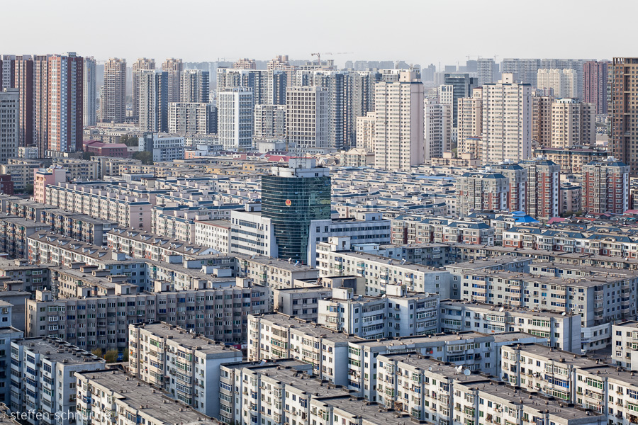 Skyline Shenyang China Enge Großstadt Hochhäuser Häusermeer