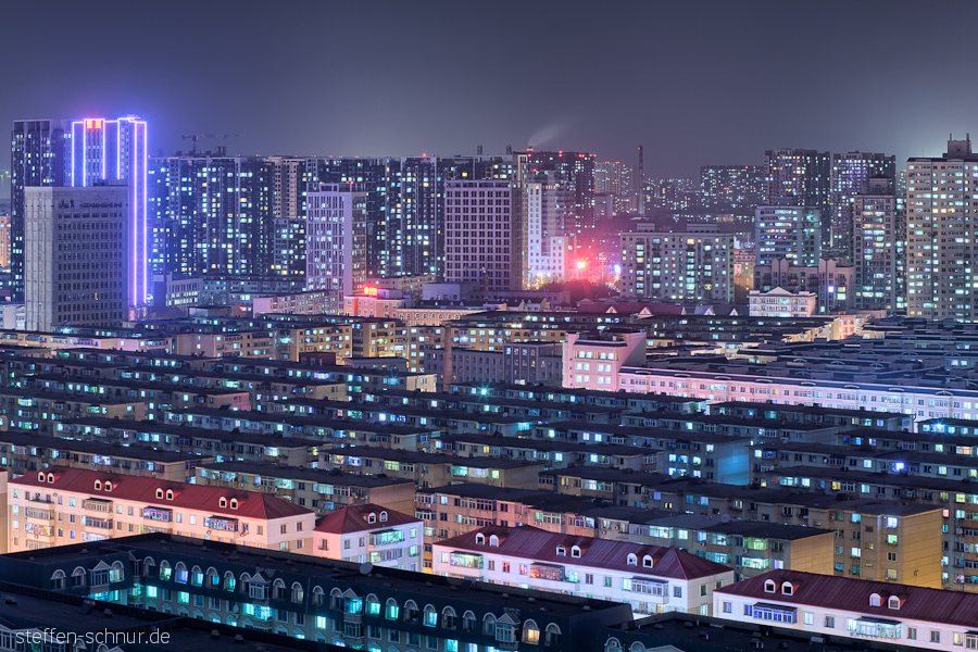 Wohnungen Shenyang China Dächer Enge Hochhäuser Häuser