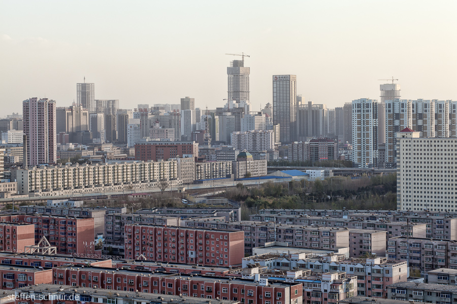 Bank of Jilin Panoramasicht Übersicht Shenyang China Baustelle Großstadt