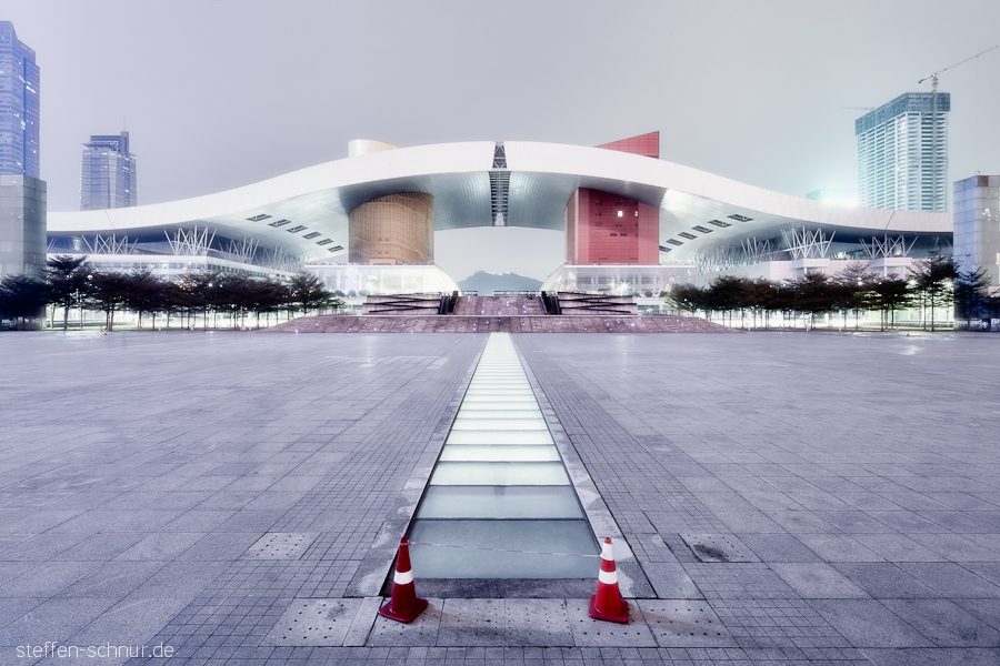 Civic Center Shenzhen China Absperrung Architektur Baustelle Dach