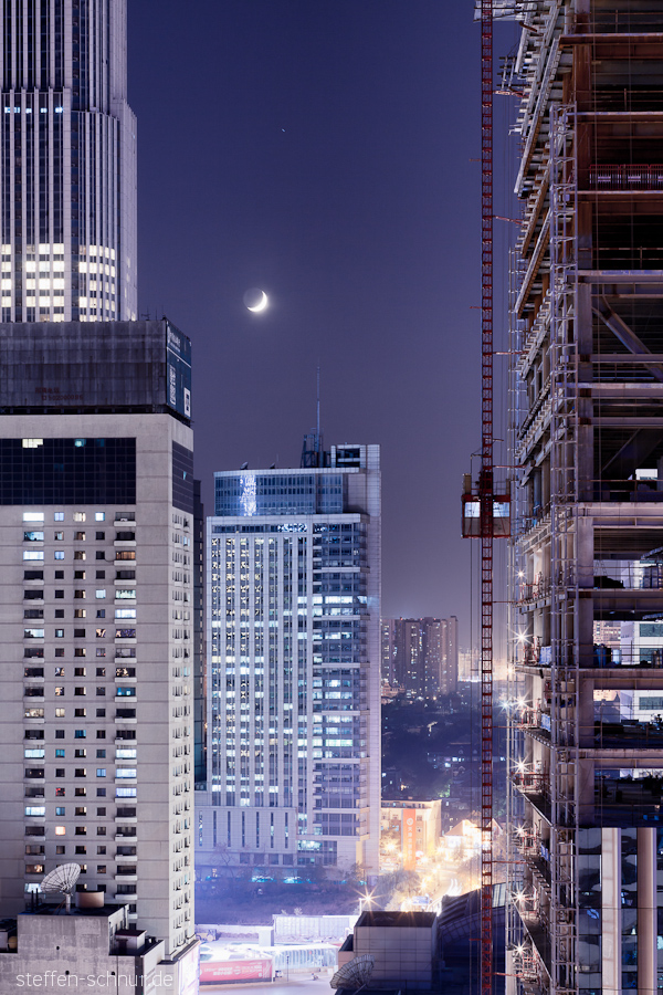 Mond Tianjin China Baustelle Baustellenlift Hochhäuser Lift