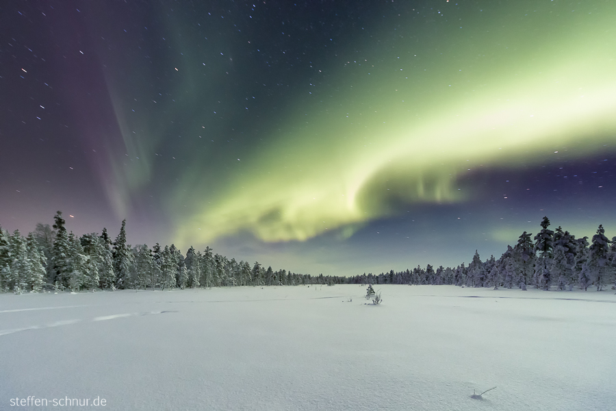 Aurora Borealis Lappland Finnland Nordlicht