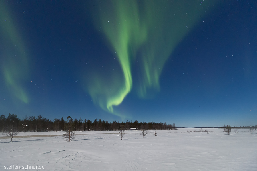 Aurora borealis Lappland Finnland Winter