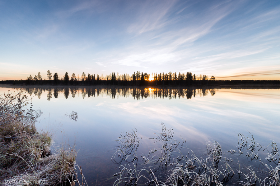 Lappland Finnland Frost See