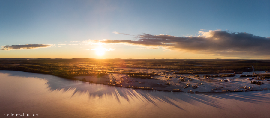 Lappland Finnland Luftaufnahme Panorama