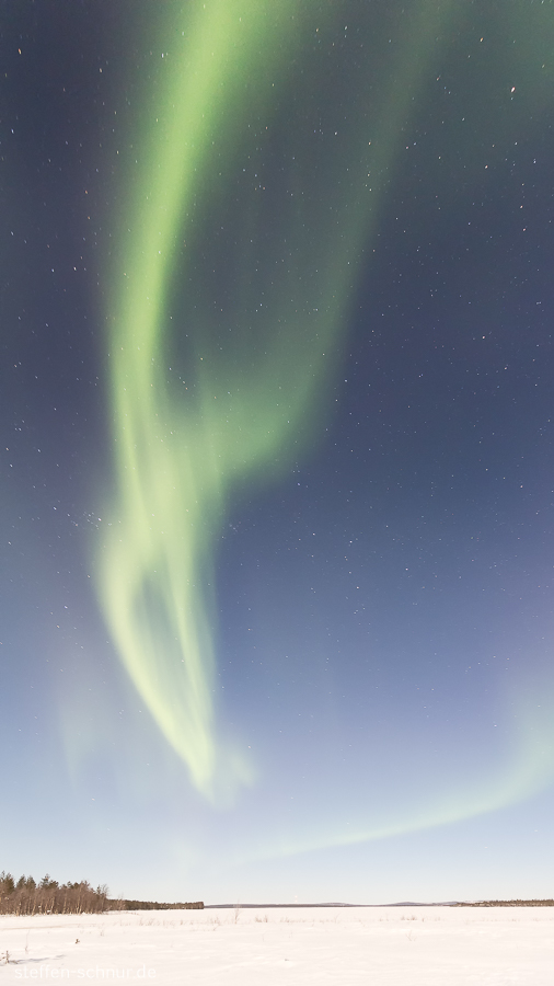 Aurora borealis Lappland Finnland Nordlicht Winter