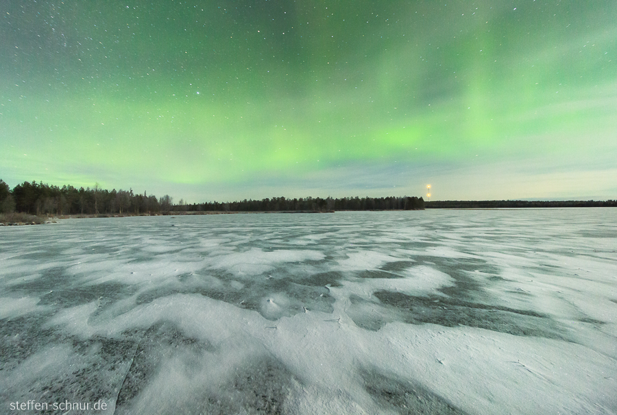 Aurora borealis Nordlichter Lappland Finnland Winter