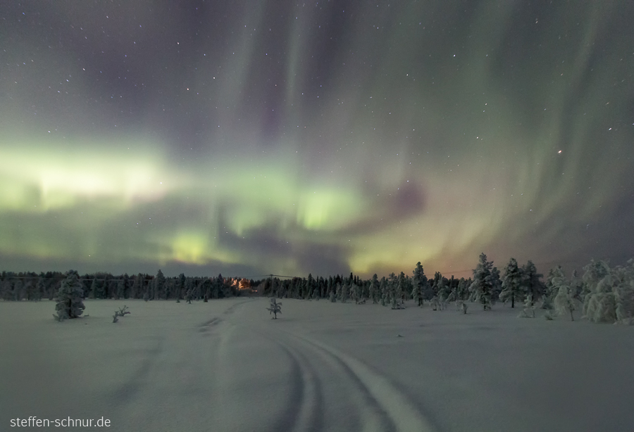 Nordlichter Lappland Finnland Landschaft
