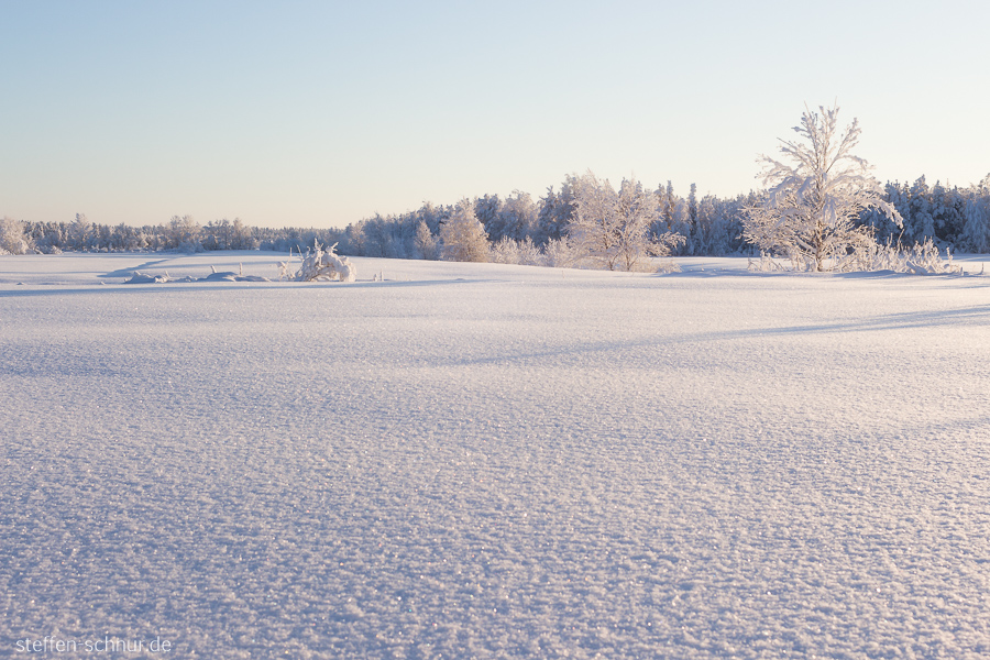 Schnee Lappland Finnland Landschaft Winter