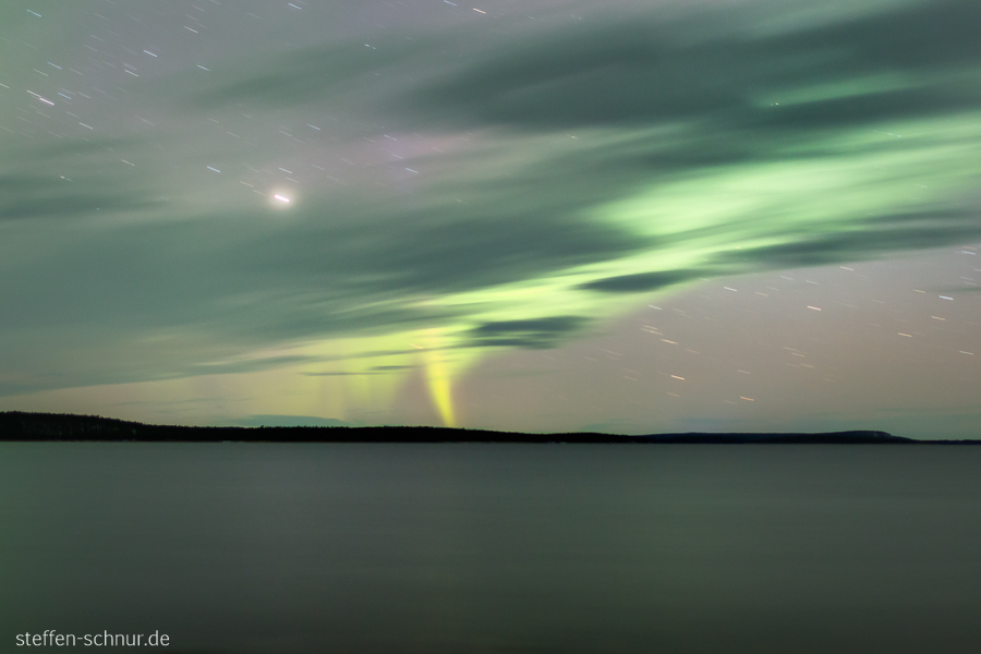 Nordlichter Lappland Finnland Nacht See Sterne