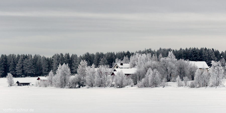 Polarkreis Lappland Finnland Dorf Winter