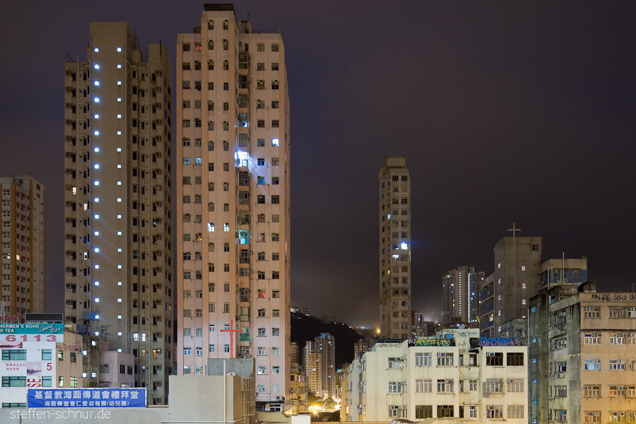 church
 Hong Kong
 China
 apartment house
 sign
