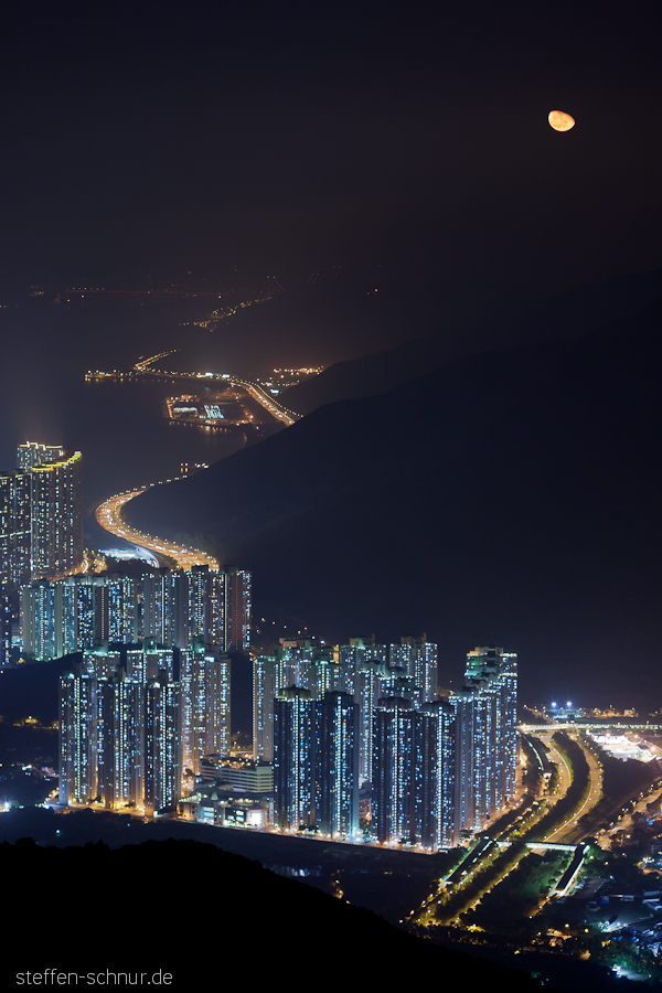 Mond Lantau Island Hongkong China Panorama