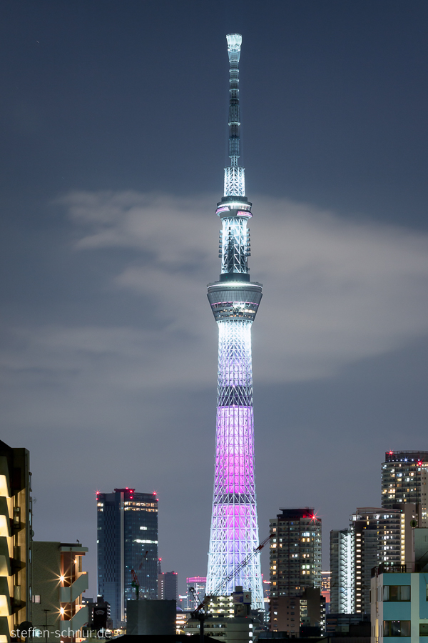 Skytree Tokio Japan Nacht beleuchtet