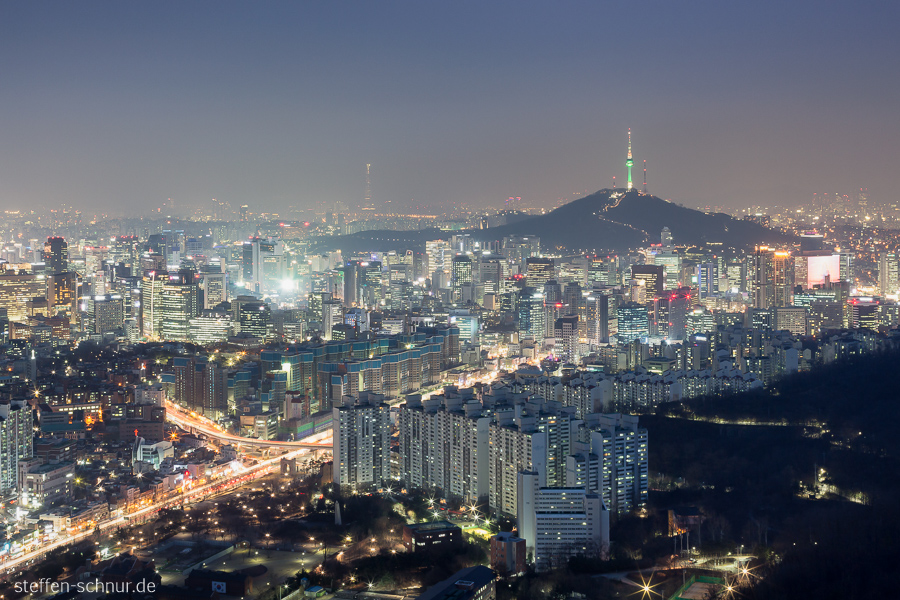 Skyline Berge Seoul Südkorea Großstadt