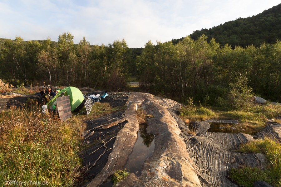 Felsen Norwegen Zelt camping
