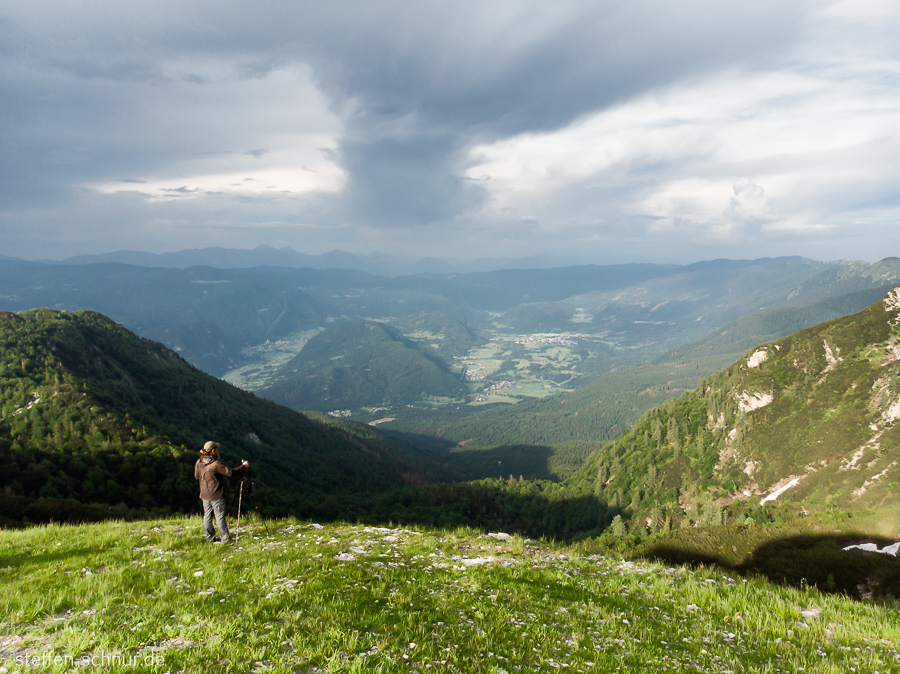 Berg Slowenien Person Wiese