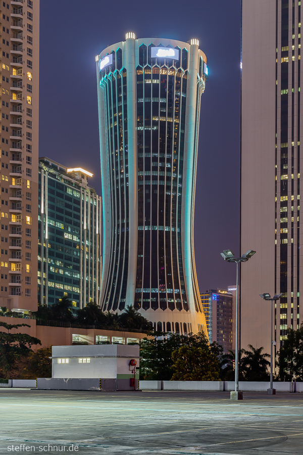 Kuala Lumpur Malaysia Hochhaus Nacht Parkplatz