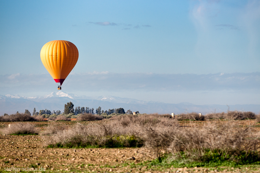 Tourismus Marokko Heißluftballon Landschaft