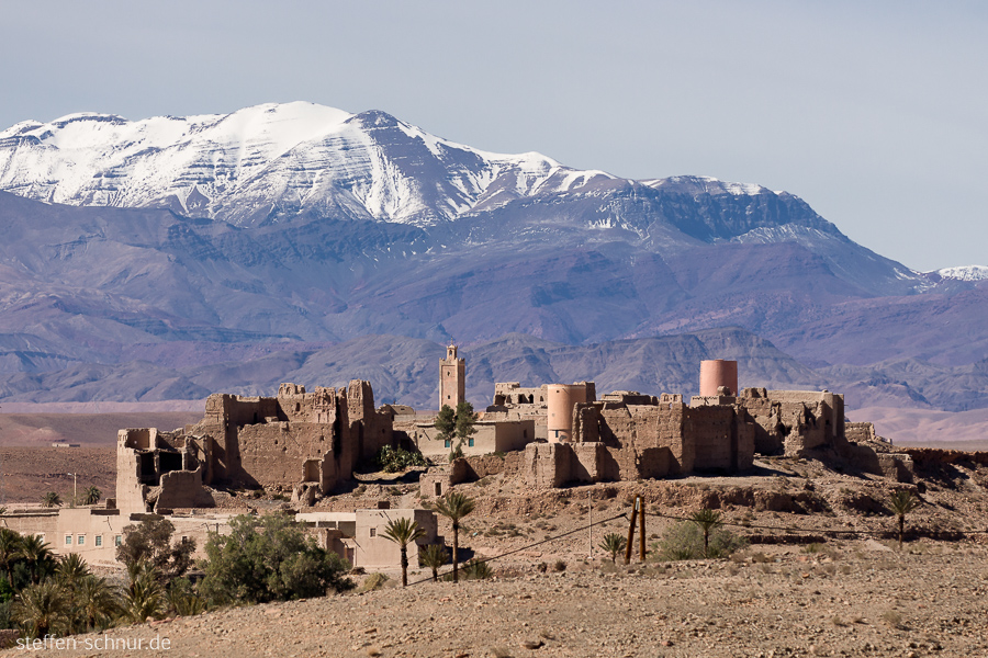 Marokko Berglandschaft Dorf Hoher Atlas