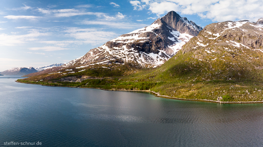Berg Troms Küste Landschaft Norwegen