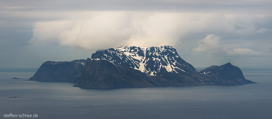 Berg Insel Norwegen Wolke