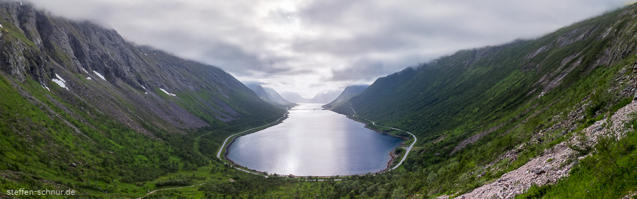 Senja Fjord Norwegen Panorama von oben