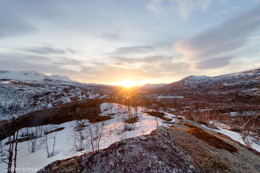 Berge Sonnenuntergang Norwegen