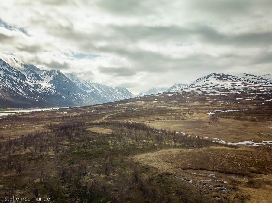 Berglandschaft Fernsicht Norwegen Wolkendecke