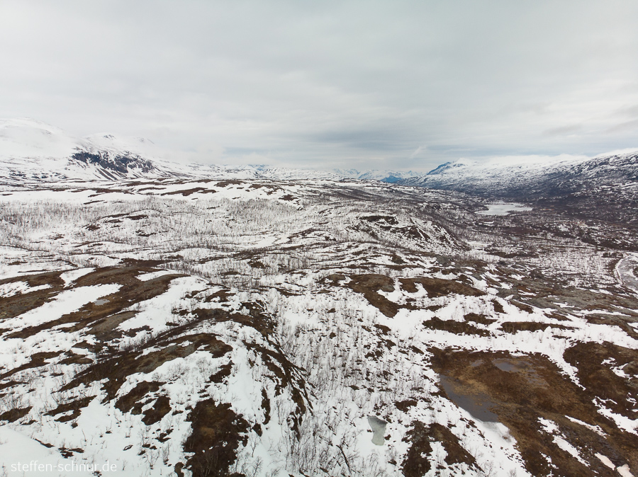 Gebirge Norwegen Winter Wolken