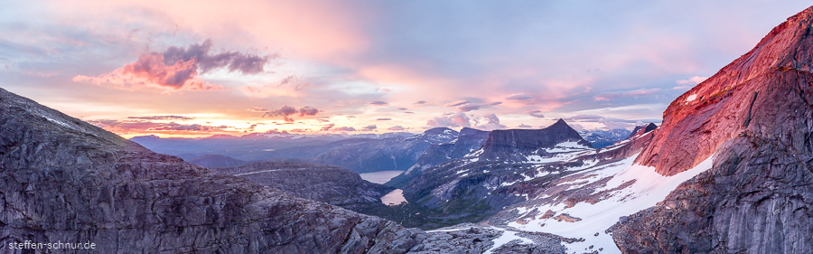 Sonnenaufgang Fernsicht Norwegen