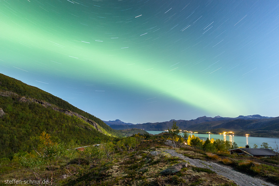 Nordlichter Nordland Fjord Norwegen Sterne