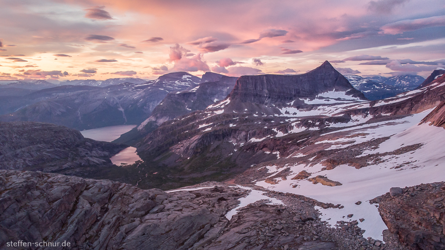 Sonnenaufgang Berglandschaft Norwegen