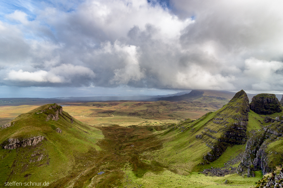 Berge Isle of Skye Schottland Landschaft Wolken