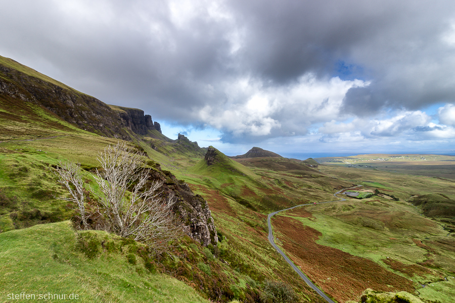Berge Isle of Skye Schottland Landschaft Strasse