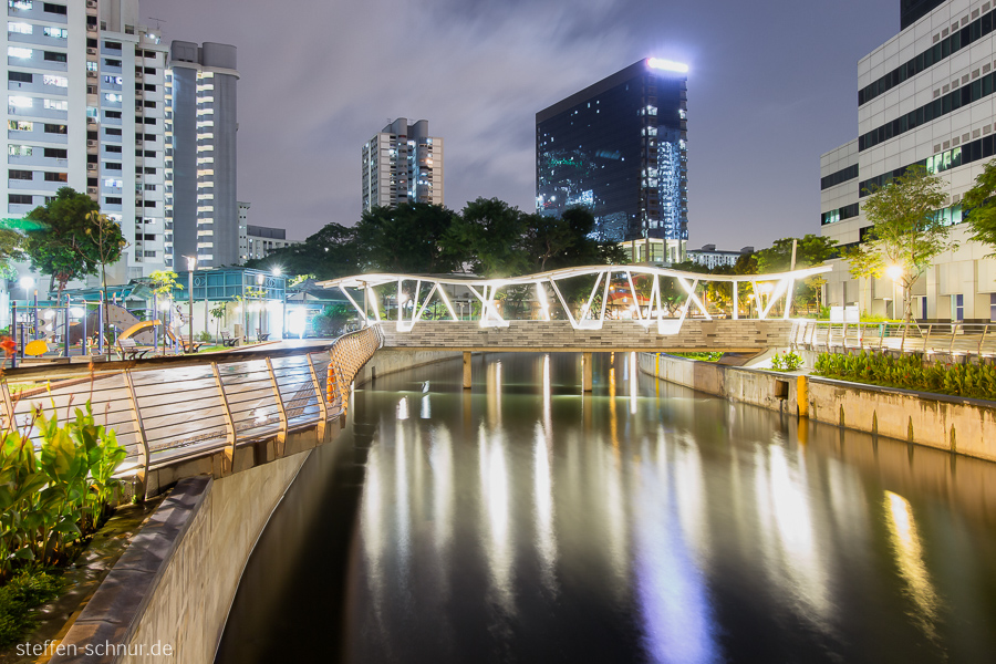 Singapur Brücke Fluss modern