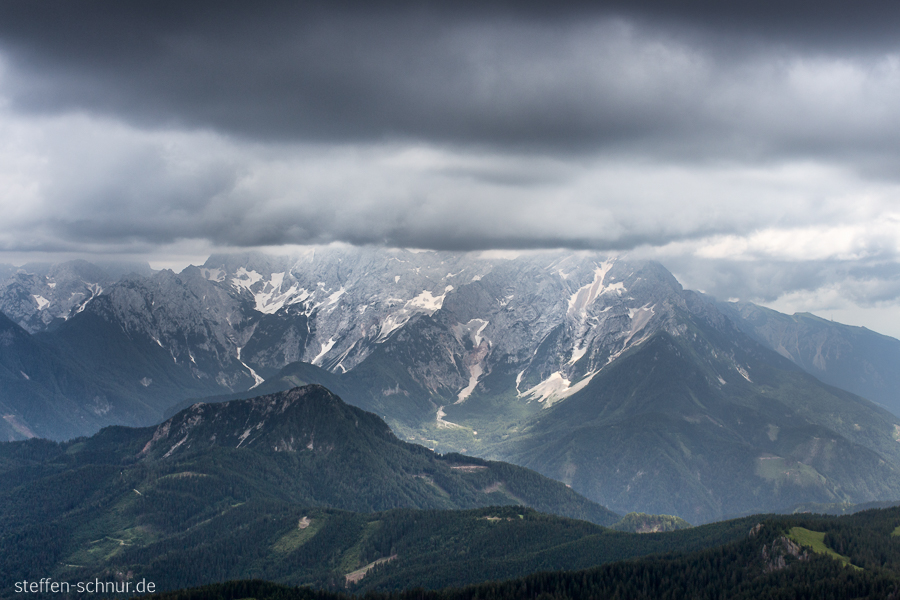 Slowenien Österreich Gebirge dunkle Wolken