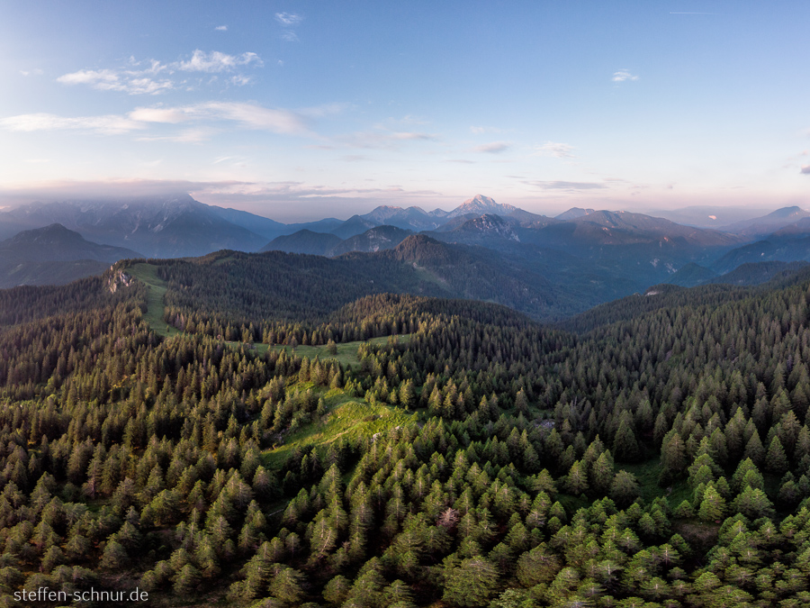 Berge Slowenien Panorama Wald