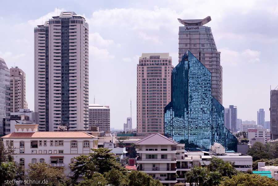 Skyline Hotel Mariot Villa Bangkok Thailand Glas