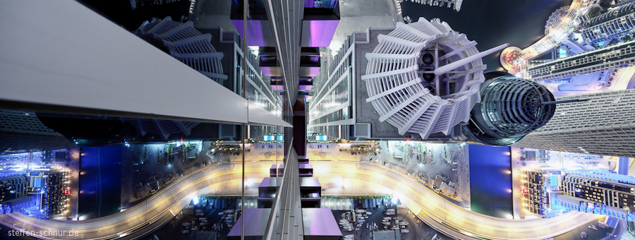 Architektur Draufsicht Dubai Emirates Crown Marina Spiegel Spiegelung