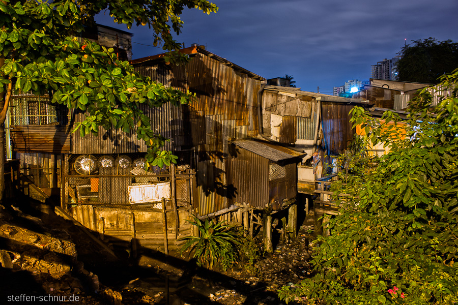 Saigon Vietnam Hütten Nacht Natur